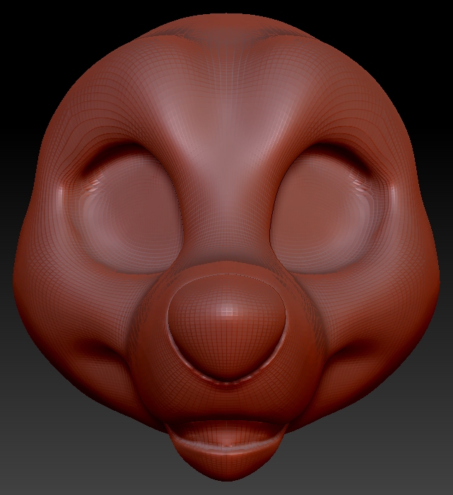 Feminine Toony Small Canine Static Jaw Head Base Variant 2