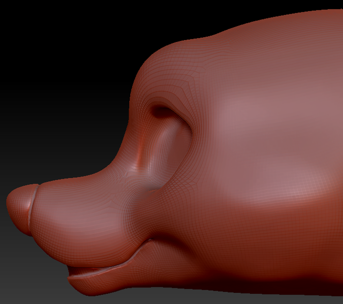 Feminine Toony Small Canine Static Jaw Head Base Variant 2