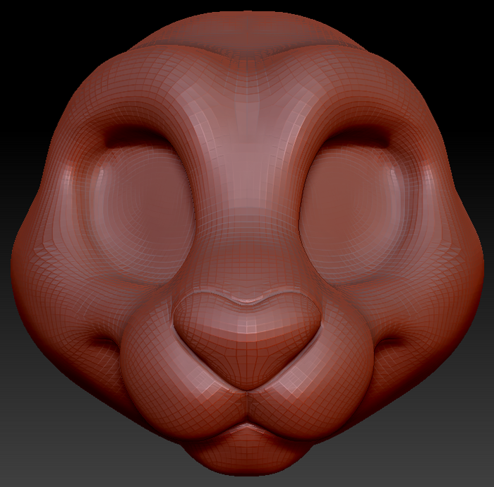 Feminine Toony Small Cat Head Base Variant 1