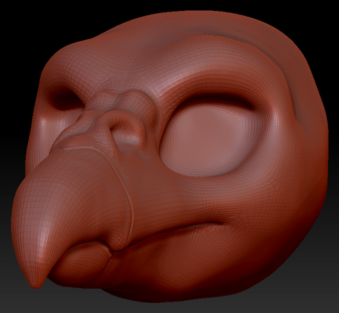 Feminine Turkey Vulture Head Base
