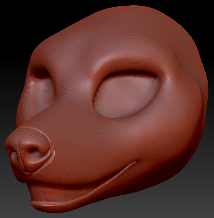 Feminine Wolf Static Jaw Head Base