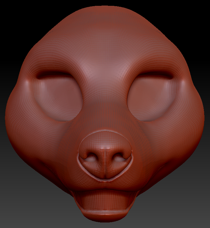 Feminine Wolf Static Jaw Head Base