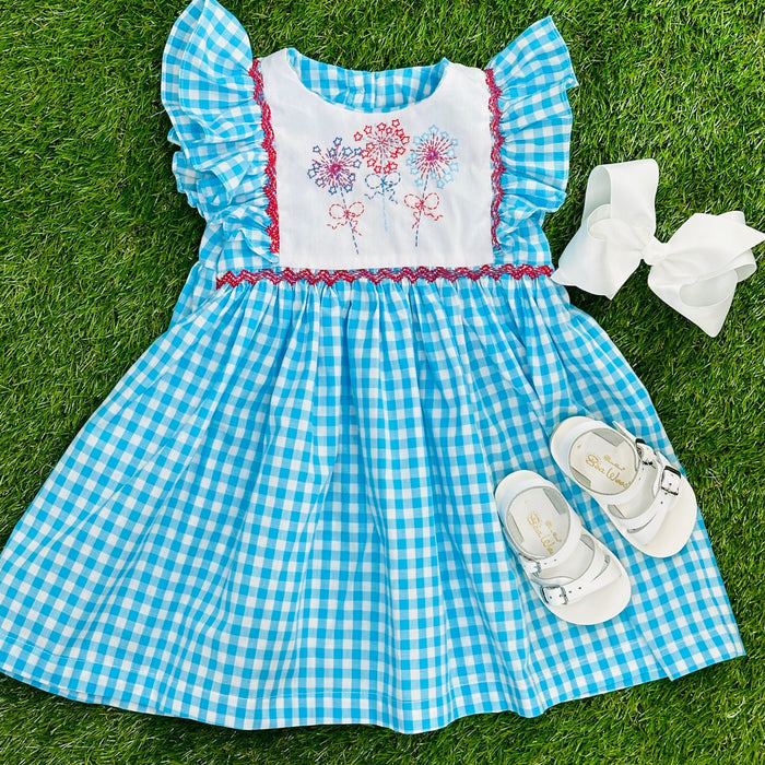 Fireworks Smocked Avignon Dress
