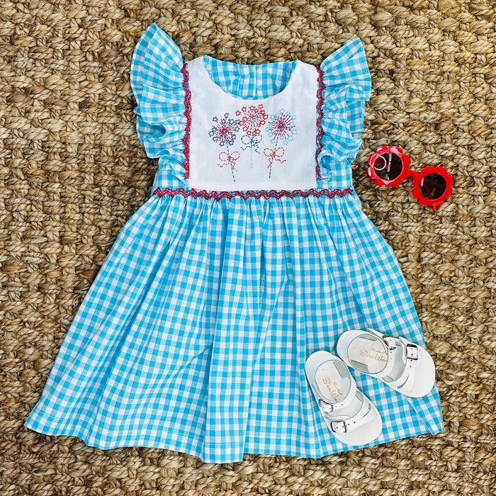 Fireworks Smocked Avignon Dress