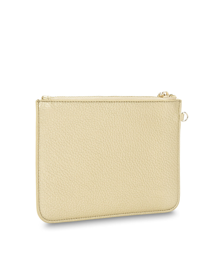 FLAT POUCH in Gold by Elms and King