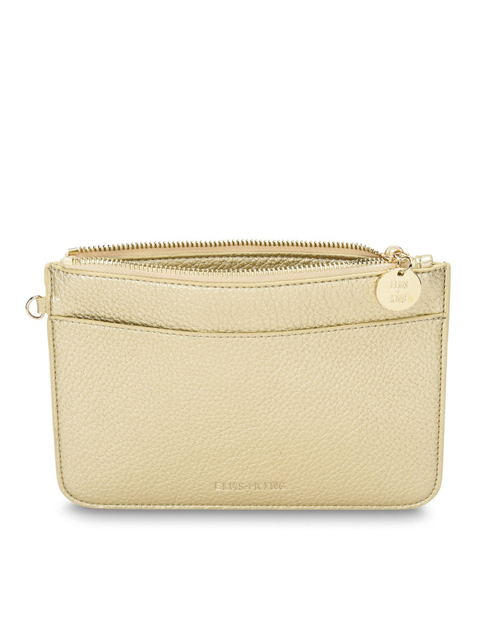 FLAT POUCH in Gold by Elms and King
