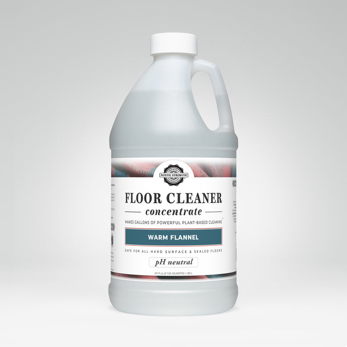 Rustic Strength, Floor Cleaner Concentrate, Half Gallon, Plastic, Warm Flannel