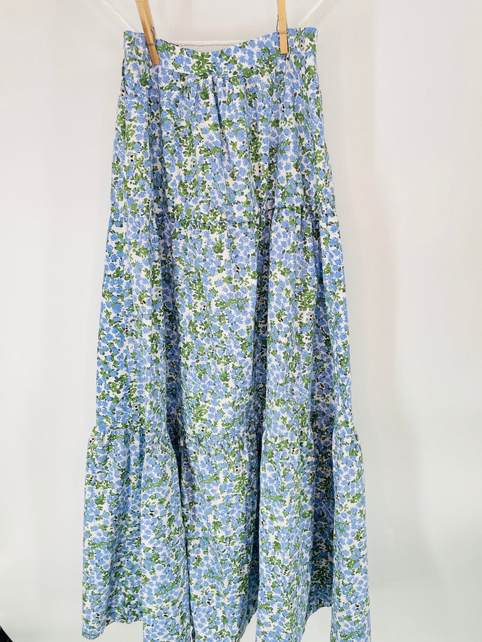 Floral Ladies Maxi Skirt- Hydrangea & Bee Print