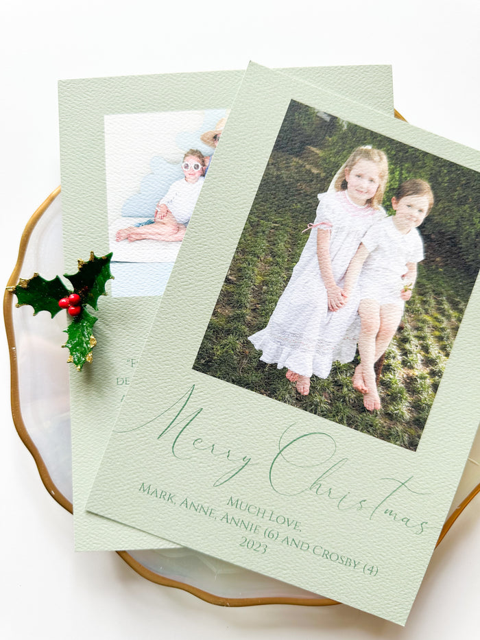 Floral Sage Christmas Card