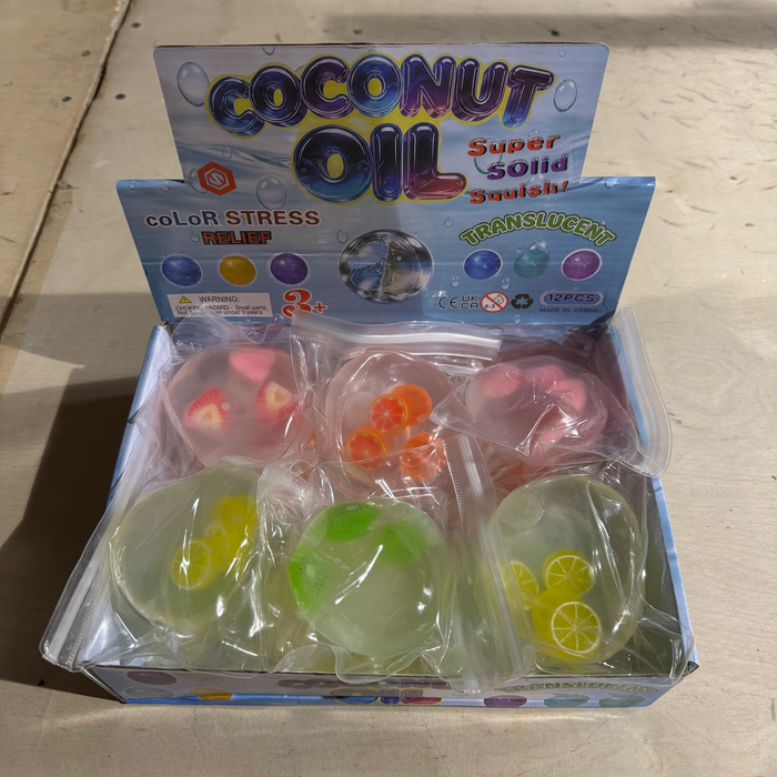 Fruit Charm Coconut Oil Ball Squish Toy