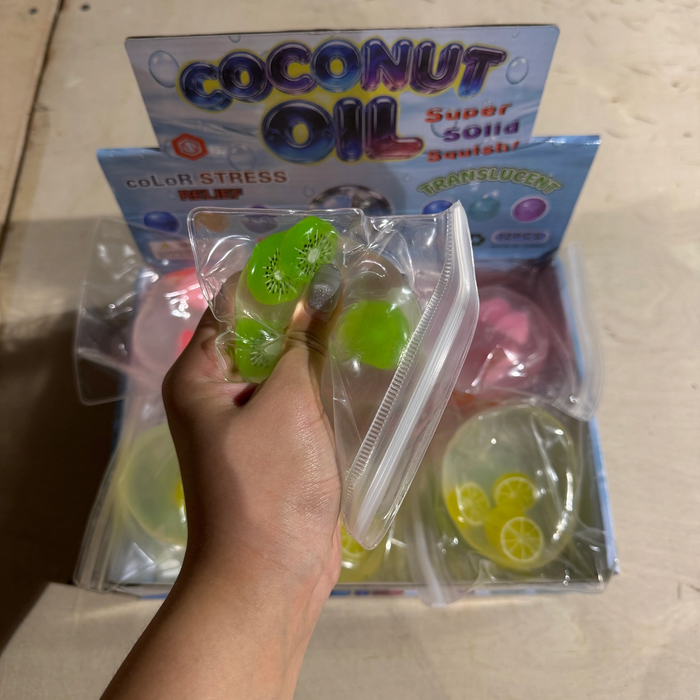 Fruit Charm Coconut Oil Ball Squish Toy