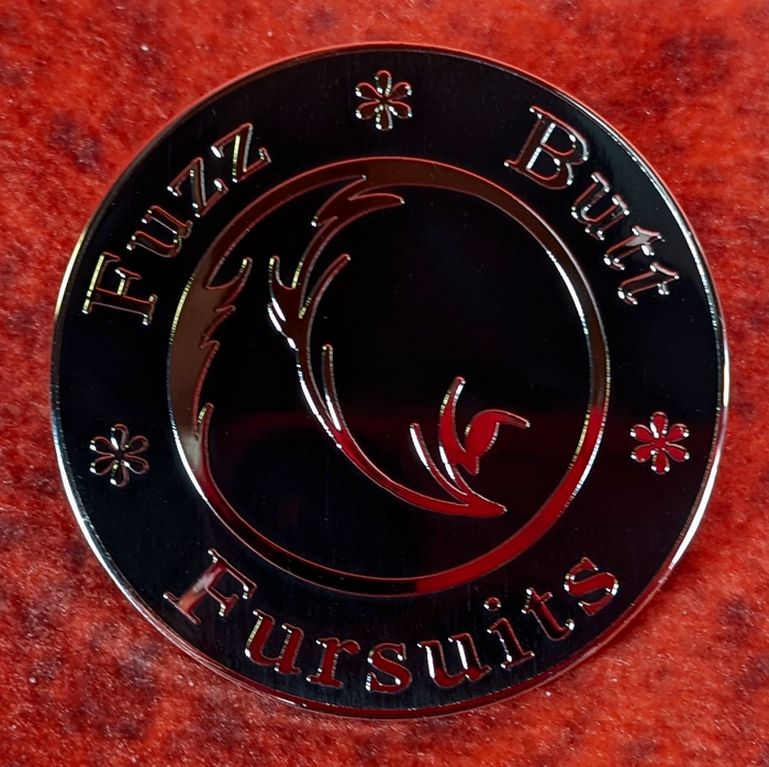 FuzzButt Fursuit Logo Enamel Pin