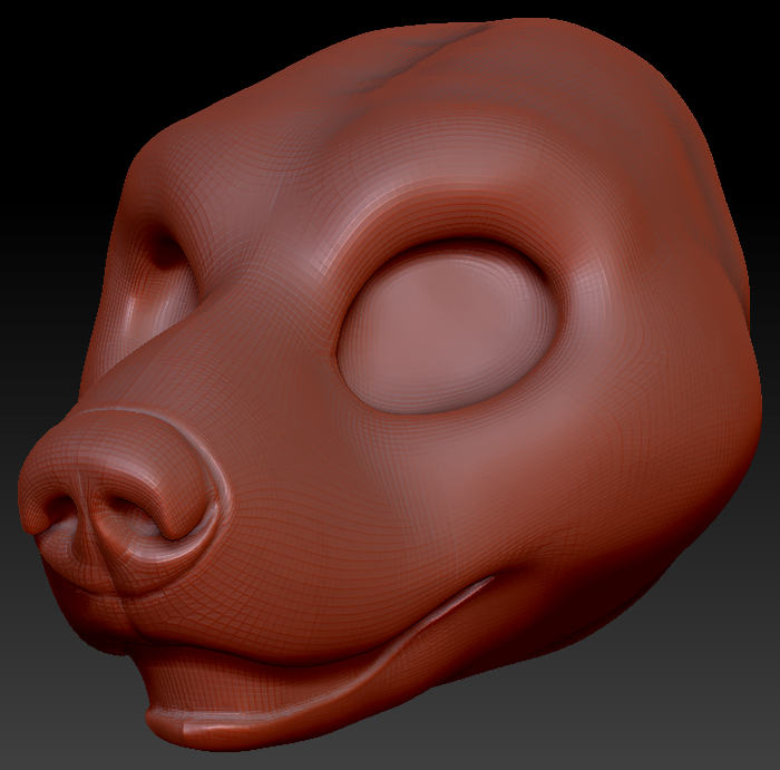 Gender Neutral Black Bear Static Jaw Head Base