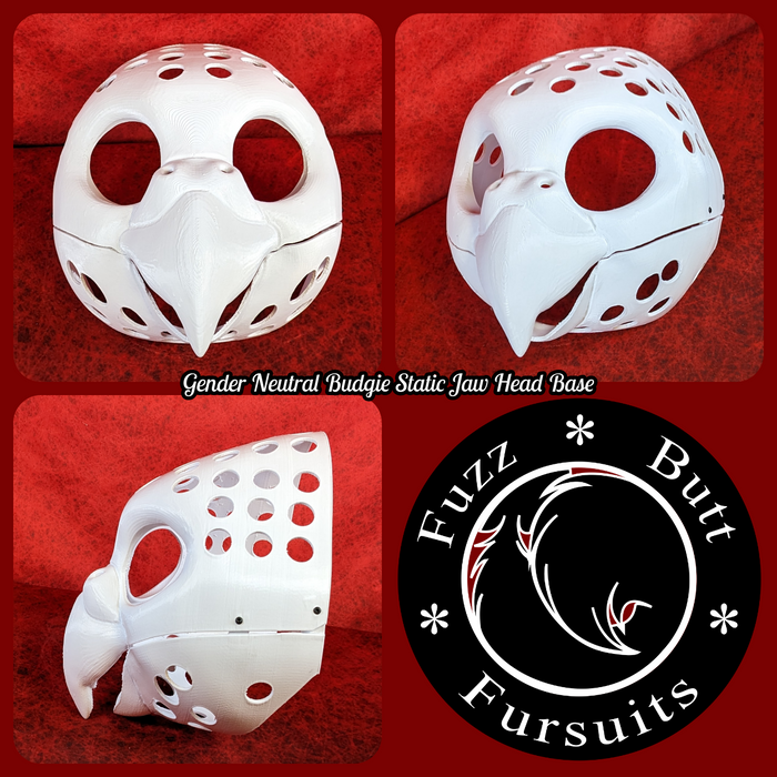 Gender Neutral Budgie Static Jaw Head Base