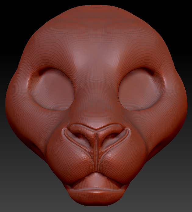 Gender Neutral Jaguar Static Jaw Head Base Variant 1