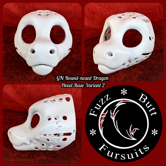 Gender Neutral Round-nosed Dragon Head Base Variant 2