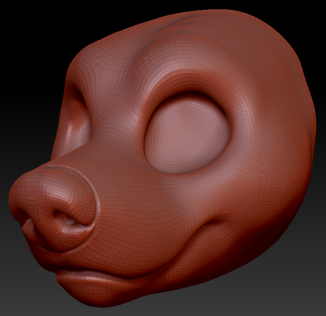 Gender Neutral Toony Bear Head Base Variant 1