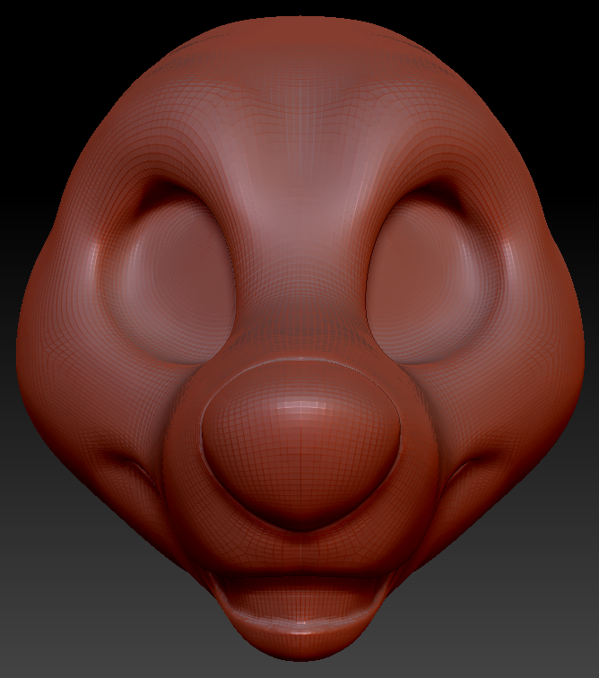 Gender Neutral Toony Bear Static Jaw Head Base Variant 2