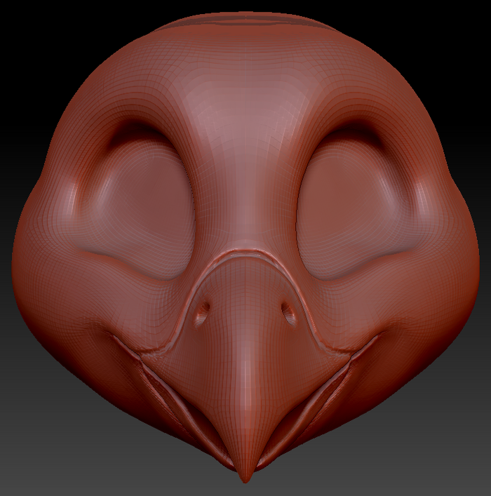 Gender Neutral Toony Bird Static Jaw Head Base Variant 1
