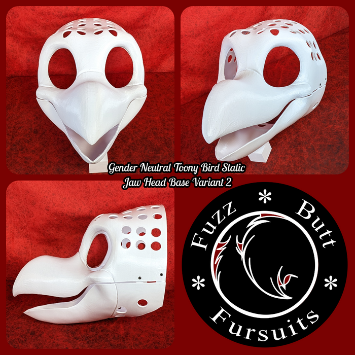 Gender Neutral Toony Bird Static Jaw Head Base Variant 2