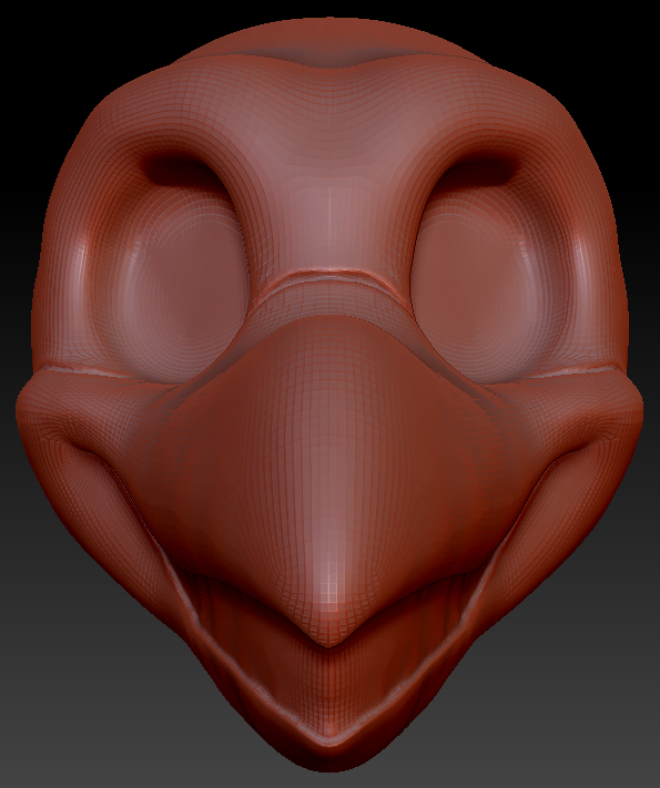 Gender Neutral Toony Bird Static Jaw Head Base Variant 2