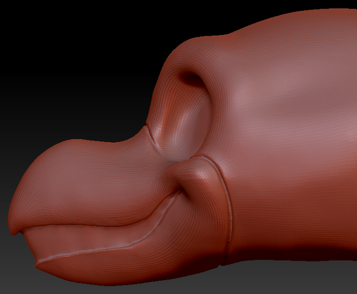 Gender Neutral Toony Bird Static Jaw Head Base Variant 2