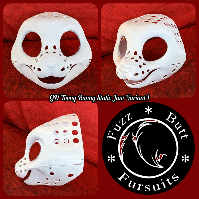 Gender Neutral Toony Bunny Static Jaw Head Base Variant 1