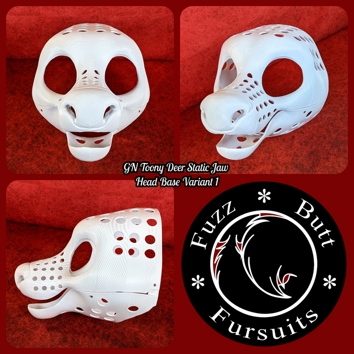 Gender Neutral Toony Deer Static Jaw Head Base Variant 1