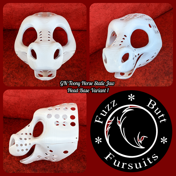 Gender Neutral Toony Horse Static Jaw Head Base Variant 1