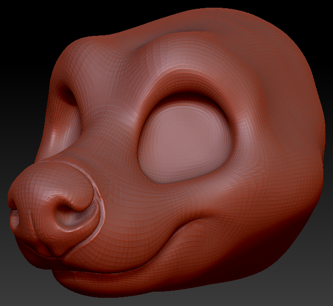 Gender Neutral Toony Hyena Head Base Variant 1