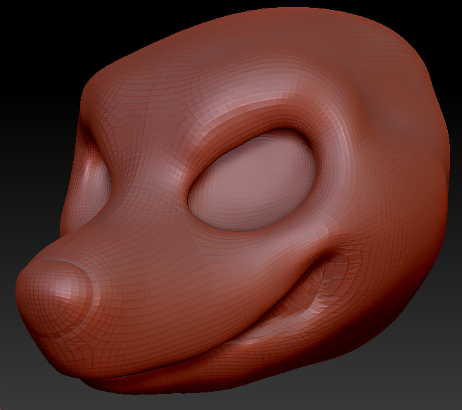 Gender Neutral Toony Large Canine Head Base Variant 2