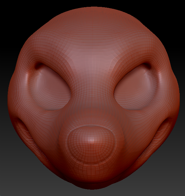 Gender Neutral Toony Large Canine Head Base Variant 2