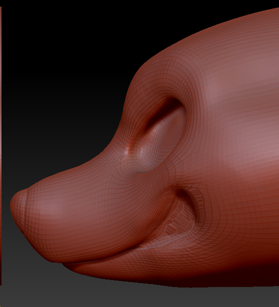 Gender Neutral Toony Large Canine Head Base Variant 2