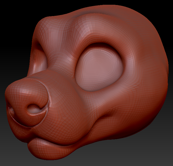 Gender Neutral Toony Large Canine Head Base Variant 4
