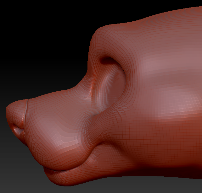 Gender Neutral Toony Large Canine Head Base Variant 4
