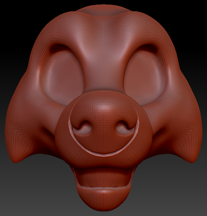 Gender Neutral Toony Large Canine Static Jaw Head Base Variant 1