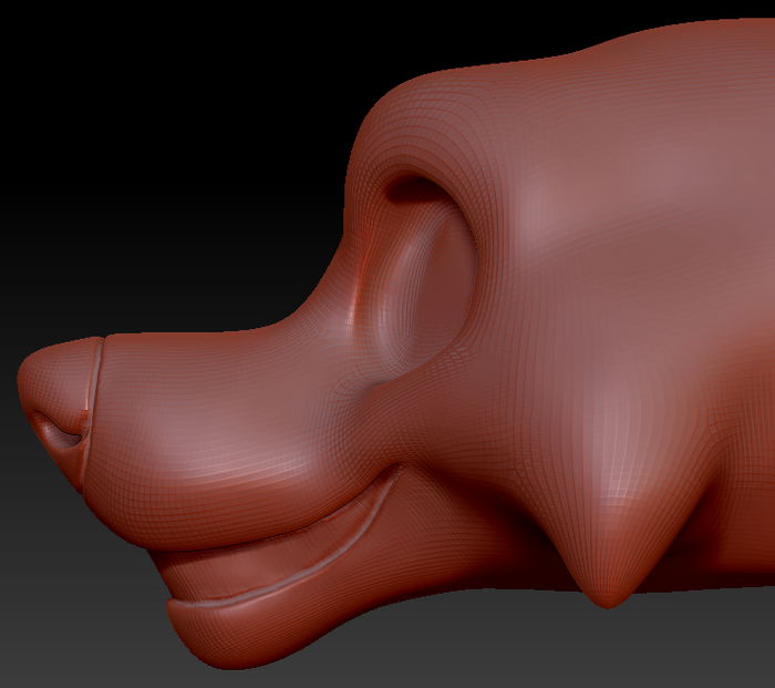 Gender Neutral Toony Large Canine Static Jaw Head Base Variant 1