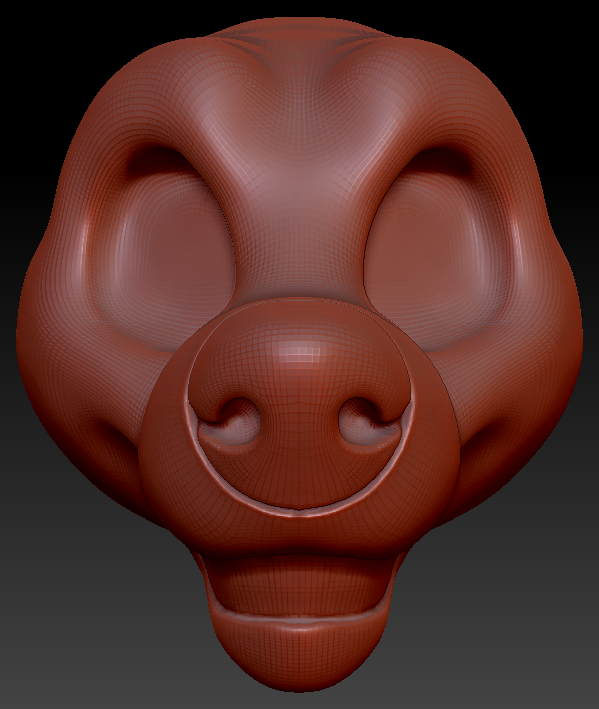 Gender Neutral Toony Large Canine Static Jaw Head Base Variant 2