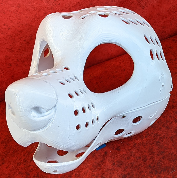 Gender Neutral Toony Large Canine Static Jaw Head Base Variant 3