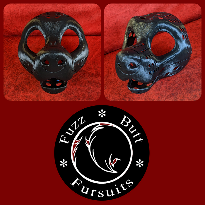 Gender Neutral Toony Large Canine Static Jaw Head Base Variant 3