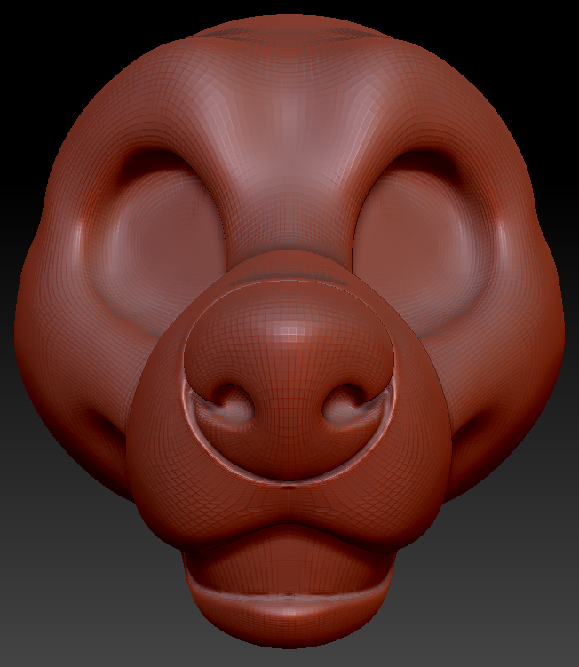 Gender Neutral Toony Large Canine Static Jaw Head Base Variant 3