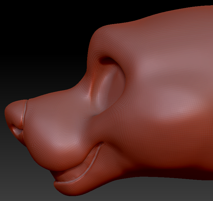 Gender Neutral Toony Large Canine Static Jaw Head Base Variant 3