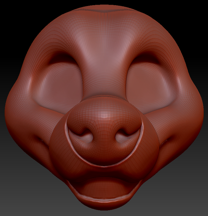 Gender Neutral Toony Large Canine Static Jaw Head Base Variant 4