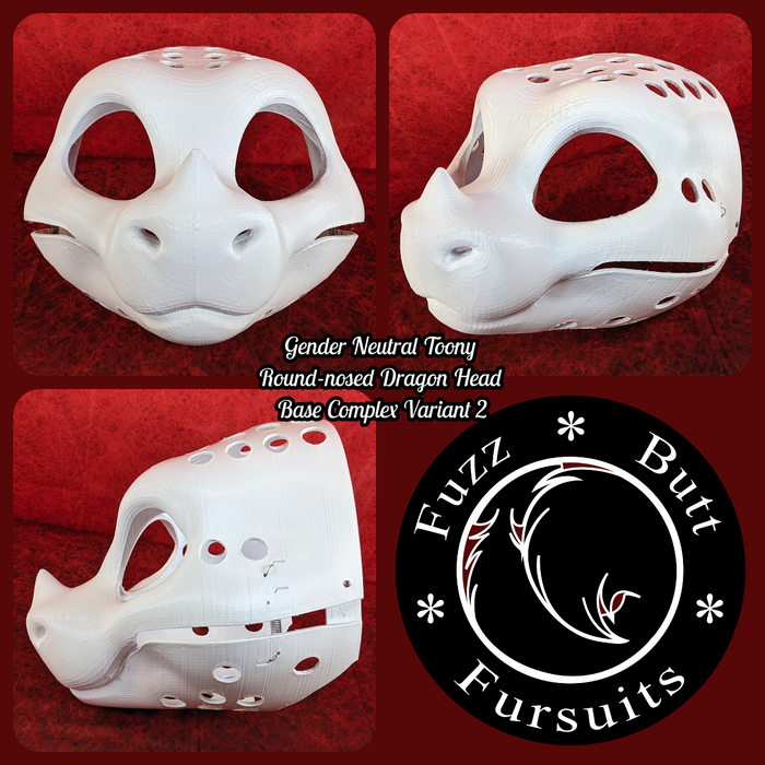 Gender Neutral Toony Round-nosed Dragon Head Base Complex Variant 2