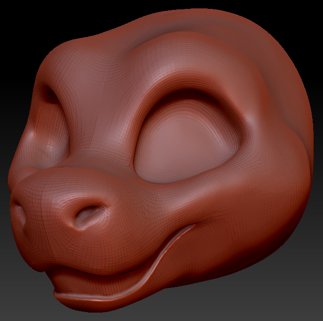 Gender Neutral Toony Round-nosed Dragon Static Jaw Head Base Variant 1