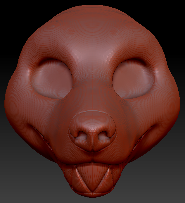 Gender Neutral Wolf Head Base Variant 1