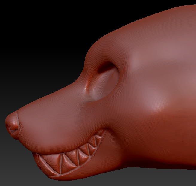 Gender Neutral Wolf Head Base Variant 1