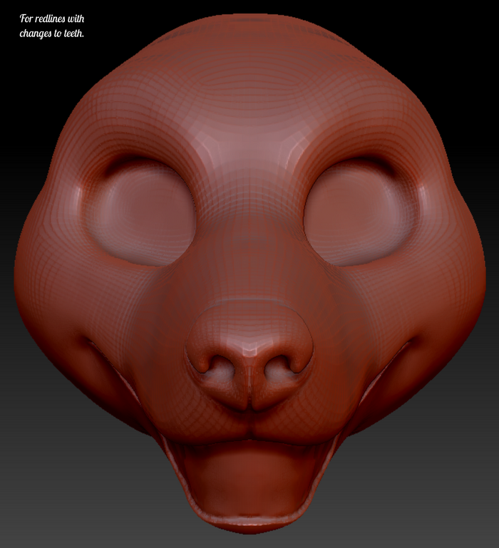 Gender Neutral Wolf Head Base Variant 1