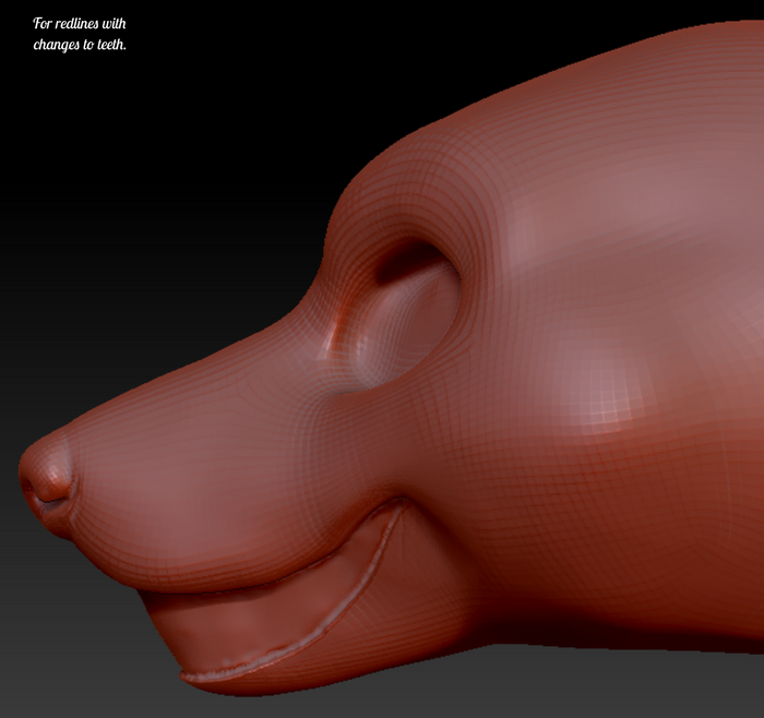 Gender Neutral Wolf Head Base Variant 1