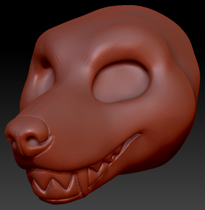 Gender Neutral Wolf Head Base Variant 2